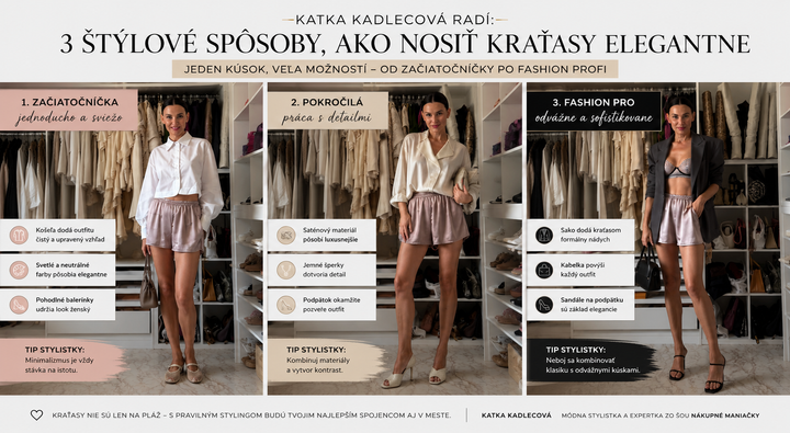 Katka Kadlecová ukázala, ako nosiť kraťasy elegantne